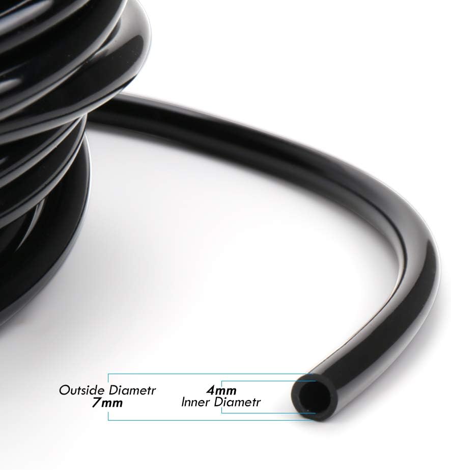 Flantor Garden Irrigation Tubing, 1/4" Blank Distribution Tubing 50ft Flexible Tubing, Watering Drip Automatic Irrigation Equipment Set for Garden Greenhouse, Flower, Patio, Lawn (1/4" tubing 50ft, Black) : Garden & Outdoor
