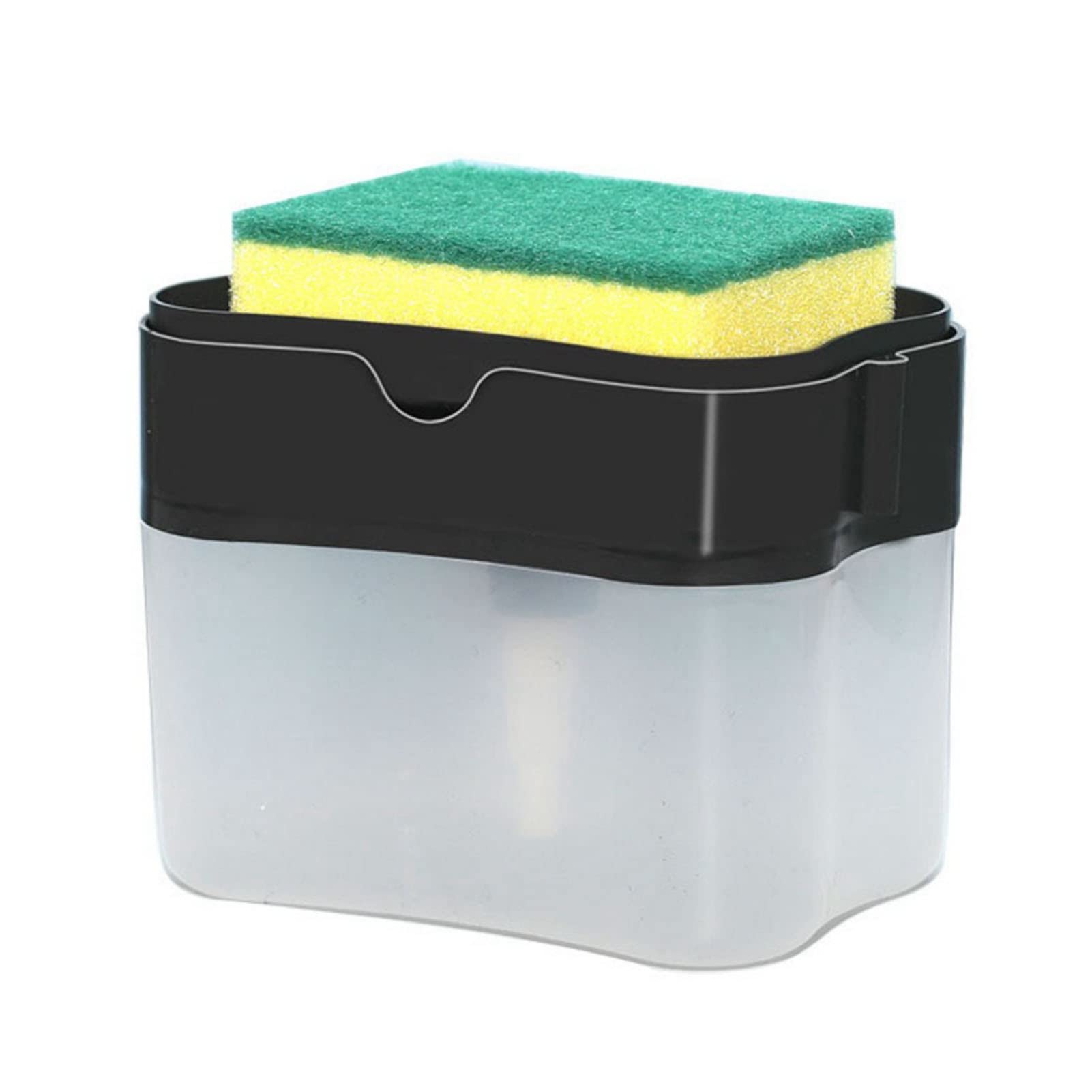 Haofy Plastic Dish Liquid Dispenser, Dish Washing Liquid Box, Dish Detergent Dispenser Pump for Kitchen Sink (Black)