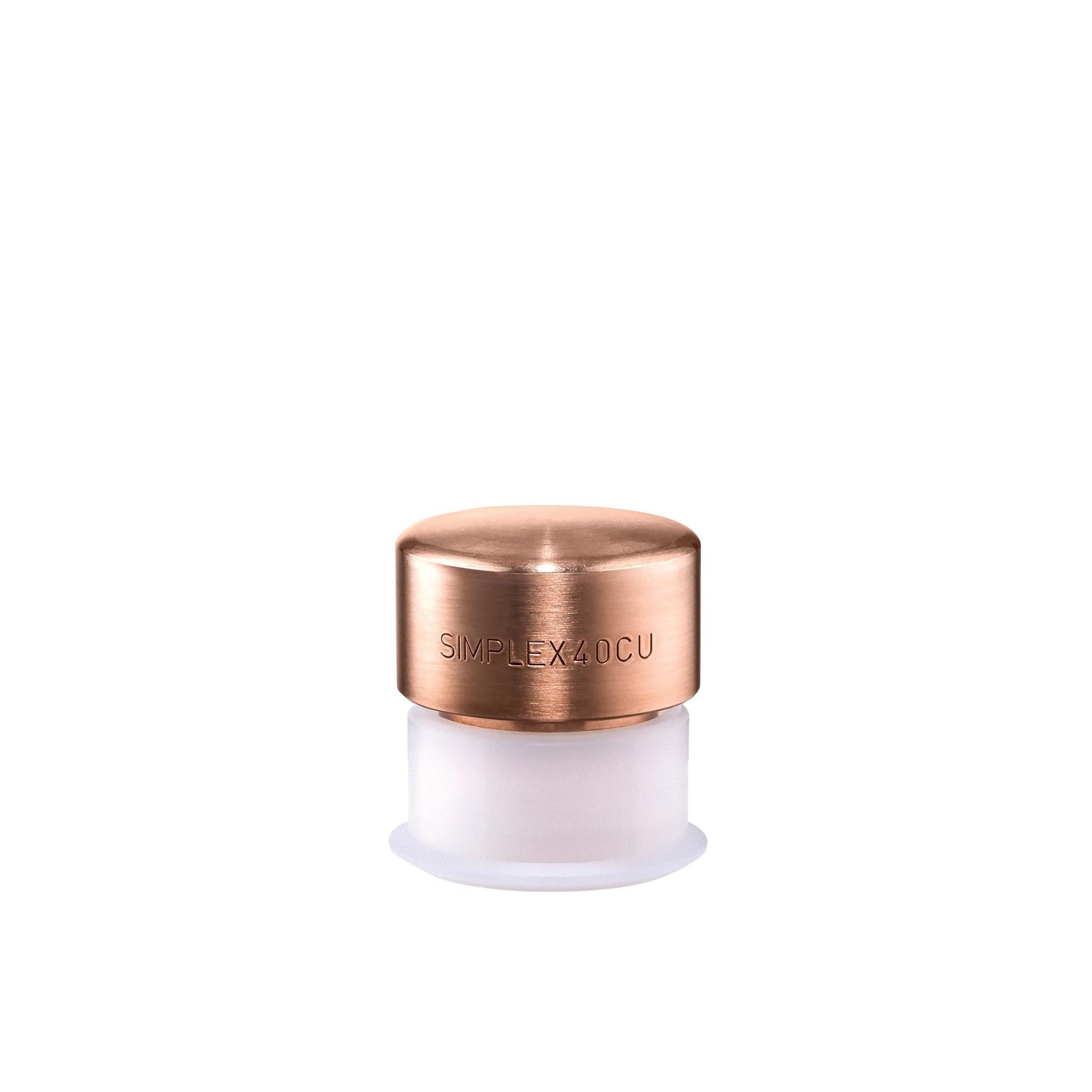 Halder 3804040 Copper Impact Head for Mallet with Plastic Sleeve, Multi-Colour, 40 mm