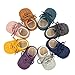 Dukars Baby Boys Girls Soft Sole Moccasins Lace-up Infant Toddler Shoes Sneaker (Brown 2)