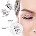 Magnetic False Eyelashes by Fstyle,Reusable Fake Eyelashes Natural Look,Eye lashes Extension Ultra Thin Fiber No Glue Allergy,Cruelty Free,1 Pair 4 Pieces Handmade (Half Long Ultra Thin)