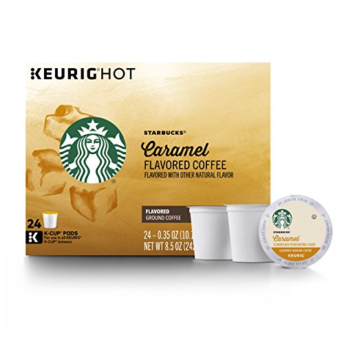 Starbucks Caramel Flavored Medium Roast Single Cup Coffee for Keurig Brewers, 4 Boxes of 24 (96 Total K-Cup Pods)