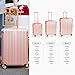 Timoo Luggage 3 Piece Set Light Weight Anti-Scratch ABS+PC Suitcase Set with Spinner Wheels TSA Lock, 20 24 28, Rose Gold