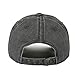 WINCAN Washed Dyed Cotton Twill Low Profile Adjustable Baseball Cap Denim 6 Panel Stitch Baseball Hat (Dark Grey)