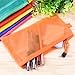 SIQUK 18 Pieces Zipper Pouch Plastic Mesh Pouch Waterproof Double Layer Zipper File Bags for Pen, Pencil, Documents and Cosmetics, 6 Colors