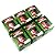 Peppermint Candy Cane Edible New Years Shot Glasses, 1.76 oz Packages in a BlackTie Box (Pack of 6)