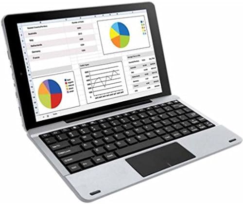 RCA Viking Pro 10.1" 2-in-1 Tablet 32GB Quad Core Computer Laptop Silver Touchscreen WIFI Bluetooth Android 5.0 OS (Lollipop)