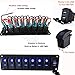 Switchtec 2 3 5 7 Gang Rocker Switch Aluminum Panel with 4.8 Amps Dual USB Fast Charger with Voltmeter, Blue Backlit Led, Pre-Wired for Marine, Boat, Car, Truck (4.8A USB & 7 Switches Blue)