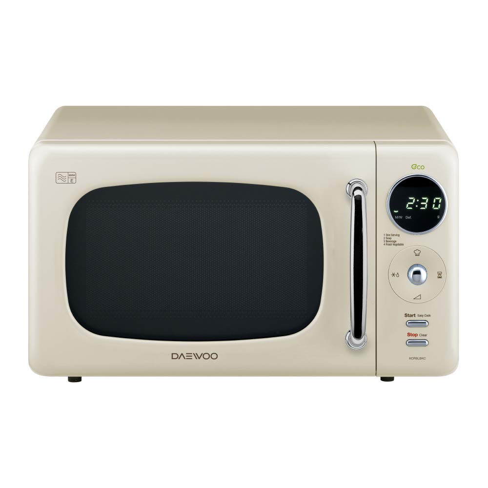 Daewoo KOR9LBKCR Touch Control Microwave with Zero Standby ECO Function, 800 W, 20 Litre, Cream