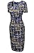 UDORA Square Neck Optical Illusion Business Pencil Midi Dress (S)