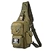 Barbarians Tactical Sling Bag Pack with Pistol Holster, Military Shoulder Bag Satchel, Range Bag Daypack Backpack (Tan)