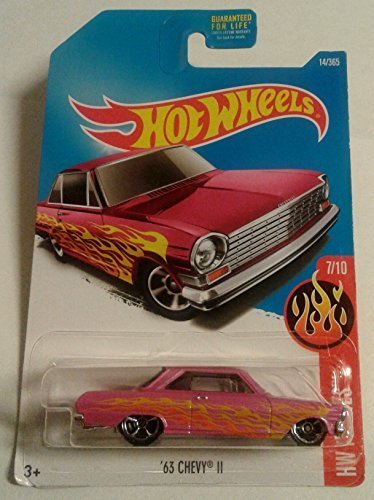 Hot Wheels 2017 HW Flames '63 Chevy II 14/365, Pink