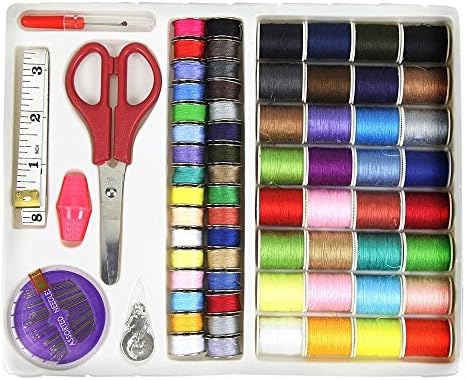 1Sets Small Sewing Kit Accessories Best Gift Art Supply Professionalor Beginners Design Adults Kids Girls And Children Campers, Portable Ideal Camping Well Use Home Travel Thread With Different Colors