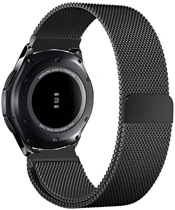 Gear S3 Bands , Milanese Loop Stainless Steel Strap Smart Watch Band for Samsung Gear S3 Frontier Gear S3 Classic Smartwatch, Black