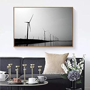 Floating Framed Canvas Wall Art for Living Room, Bedroom Black and White Landscape Canvas Prints for Home Decoration Ready to Hang - 16x24 inches