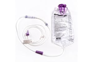 MEDCORE 1200ML Enteral Delivery Gravity Feeding Bag Set, Disposable Enteral Nutrition Bag with Slip Tip Connector - Feed Bag Health Care Aids