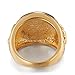 AUMRET Stainless Steel Hip Hop Ring Lion Ring Men Titanium Steel Ring