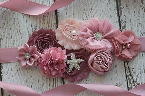 Maternity Sash, classic mauve Sash, flower Belt, maternity sash, wedding sash , flower girl sash belt