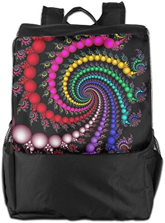 Psychedelic Rainbow Spiral Unisex Casual Shoulders Bag
