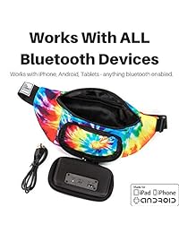 El # 1 Fannypack con altavoces. Bluetooth Fanny Pack para Fiestas   Festivales   Raves   Playa   Barcos. Recargable, Funciona con iPhone y Android. # 1 Bachelorette Party Gift (Tie Dye, Edición 2019)