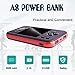 Portable Handheld Game Console and Power Bank, Built in 218 Classic Retro Video Games 8000 mAh Fast Charging Dual USB External Battery Pack for Phone, Pad, Other Smart Devices (Black)