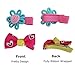 Hair Clips Barrettes Ribbon Bows - 12 pcs of Uniquely Designed For Baby, Toddler, and Young Girls
