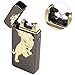 Kivors Windproof Flameless Electronic Double Pulse Plasma Arc Lighter USB Rechargeable No Gas Metal Relief Tiger Lighter