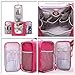 Large Hanging Travel Toiletry Bag for Men and Women Waterproof Makeup Organizer Bag wash bag Shaving Kit Cosmetic Bag for Accessories, Shampoo Bathroom Shower, Personal Items RoseRed