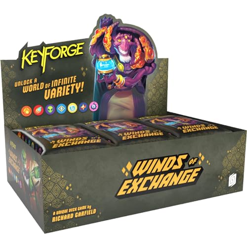 KeyForge Winds of Exchange Deck Display (Set of 12 Decks) - Discover The Merchant Compacts of Ekwidon! Card Game for Kids and Adults, Ages 14+, 2 Players, 30-45 Min Playtime, Made by Ghost Galaxy at Amazon