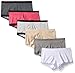 Maidenform Women's 6-Pack Microfiber with Lace Boyshort Panty Bundle, Netted Print/New Geo Snowflake/White/Latte Lift, 7