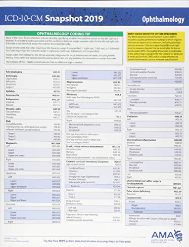 D.o.w.n.l.o.a.d ICD-10-CM 2019 Snapshot Coding Card Ophthalmology ZIP