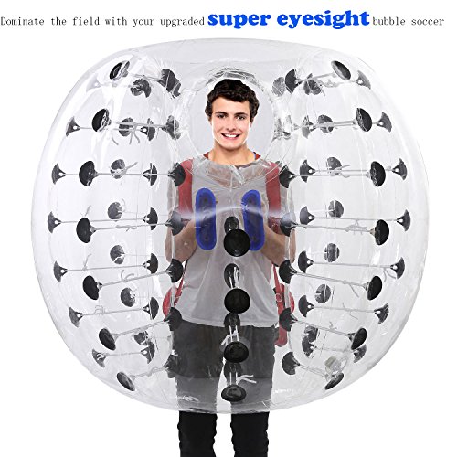 Bubble Soccer Balls Dia 5  (1.5m) Human Hamster Ball, Bubble Football,Bumper Ball, Zorbing Ball, Knocker Ball, smash ball stress ball Loopy Ball ( New Black Dot)