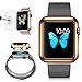 Apple Watch Case, G-Case [Free] Series Light Weight Thin Ultra Fit Plating PC Protective Shell Bumper Case For iWatch Apple Watch 38MM + Tempered Glass Screen Protector (Rose Gold)