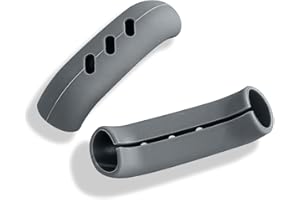 HUAKAILE 2Pcs Silicone Assist Handle Holder Grip, Cast Iron Skillet Handle Covers Heat Resistant, Non Slip Pot Grip Handle Sleeve, Hot Handle Holder Wok for Frying Pans Griddles, 3'' (Gray)