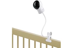 WOCHEL Clip Mount for Eufy Baby Monitor Camera, Flexible Gooseneck Baby Monitor Holder for Crib Without Tools or Wall Damage - White