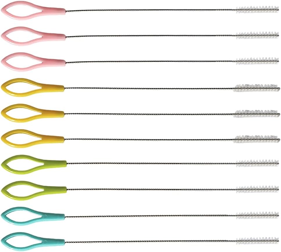 Armo Home 10 Pieces Straw Cleaning Brush Nylon Stainless Steel Set