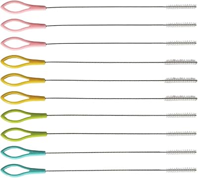 Armo Home 10 Pieces Straw Cleaning Brush Nylon Stainless Steel Set
