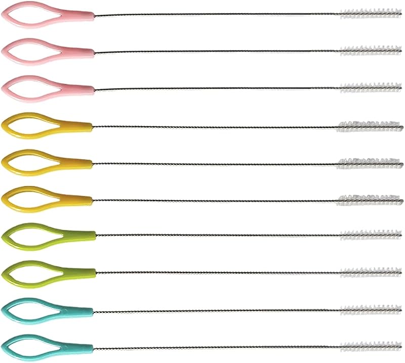 Armo Home 10 Pieces Straw Cleaning Brush Nylon Stainless Steel Set