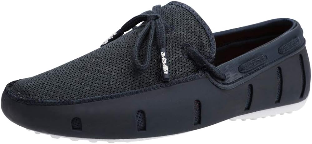 ALEADER Men�s Laceup Loafers Swim Shoes Navy/White 7 D(M