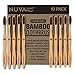 Bamboo Toothbrushes Charcoal Bristles- Biodegradable, Natural, Eco-Friendly, Compostable, Vegan Reusable Bamboo Toothbrush (10 Pack)