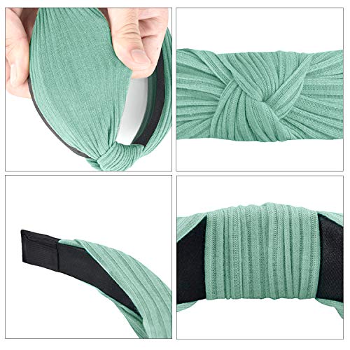 JOYPEA 10 Knotted Headbands For Women Girl 10 Colors Soft Knitted Headbands For Women's Hair Turban Headbands For Women
