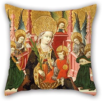 18 X 18 Inches / 45 By 45 Cm Oil Painting Blasco De Gra??n - Virgin Of Mos?n Esperandeu De Santa Fe Cushion Covers Each Side Ornament And Gift To Monther Birthday Chair Bench Living Room Kids