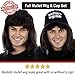 ALLAURA Wayne Wig with Wayne's Cap World Hat | Compatible with Wayne's World Wig and Hat | Mullet Costume Wigs For Men 80s Heavy Metal Rocker Wig 1980s Black Mullet Wig —80s Couples Halloween Costumes
