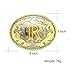 MoliDInitial Letter Belt Buckle Western Cowboy Style Rodeo Large Gold Silver Metal Buckles for Men Women (ABC-Z), Medium