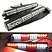 32LED 32W LED Lightbar Visor Light Windshield Emergency Hazard Warning Strobe Beacon Split Mount Deck Dash Lamp (Red&White)