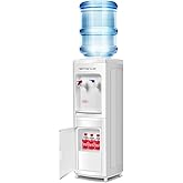 KOTEK Top Loading Water Cooler Dispenser, 3-5 Gallon Hot & Cold Water Dispenser w/Child Safety Lock & Storage Cabinet, Freest