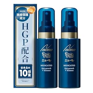 ニューモ V 育毛剤 医薬部外品 75ml×2本 発毛促進 無添加 抜け毛予防 薄毛対策 頭皮ケア HGP配合 ファーマフーズ シリアルナンバー付