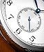 Stuhrling Original Classic Cuvette Wrist Watch for Men - Swiss Quartz Analog White Dial with Seconds Sub-dial Brown Leather Strap Mens Designer Watch 207.01