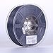 eSUN 3D 3mm PETG Solid Gray Filament 1kg (2.2lb), PETG 3D Printer Filament, Actual Diameter 2.85mm +/- 0.05mm, Solid Opaque Gray