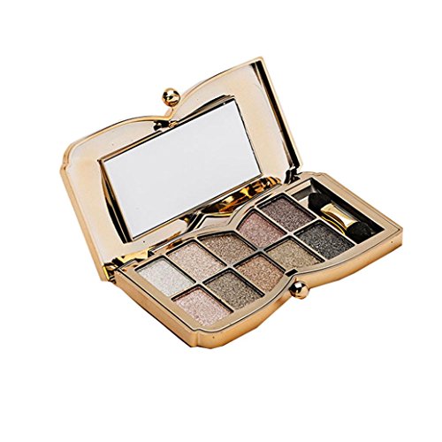 Matte Eyeshadow, Hunzed Women 10 Colors Shimmer Eyeshadow Palette Cosmetic Eye Shadow Powder Makeup Kit (6)